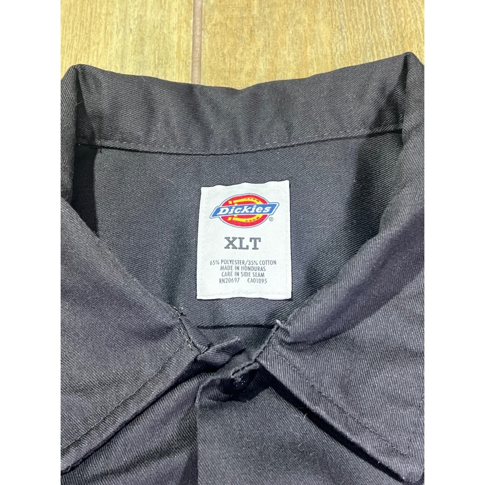 Dickies XLT Black Short Sleeve Work Shirt Drink Local Barrel Patch Mens - Picture 5 of 7